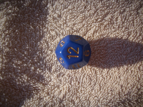 Würfel D12 (12 seitig) - blau