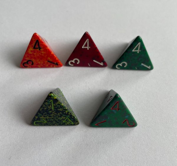 Würfel D4 Speckled (1-4) Pyramide